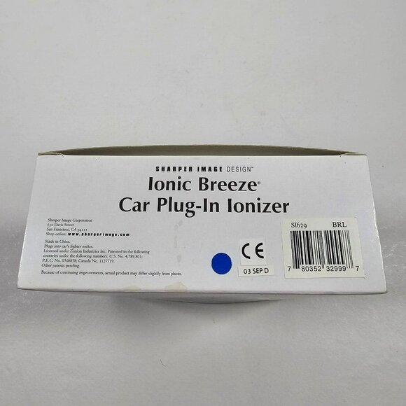 Sharper Image Car Plug-In Ionizer Woodgrain with Elbow Adapter in Original Box - Picture 6 of 6